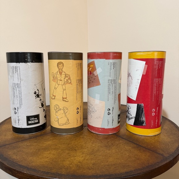 NEW 4 Disney Brothers Studios Canisters From the Disney Backstage Collection - Picture 3 of 16